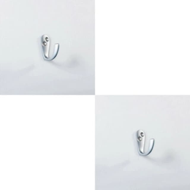 Loops 2x Victorian One Piece Single Bathroom Robe Hook 40mm Projection Satin Chrome Multi