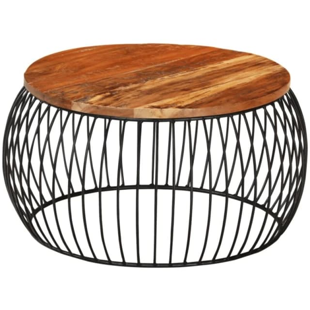 VIDAXL Coffee Table Ø68cm Solid Reclaimed Wood Vidaxl 8720286724286