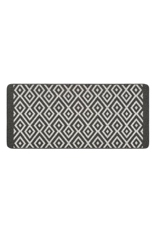 MY MAT Geo Print Stain Resistant Doormat Charcoal 050X075CM