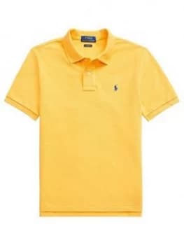 Ralph Lauren Boys Classic Short Sleeve Polo Shirt - Yellow, Size 6 Years