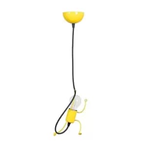Bobi Yellow Slim Pendant Ceiling Light 1x E27