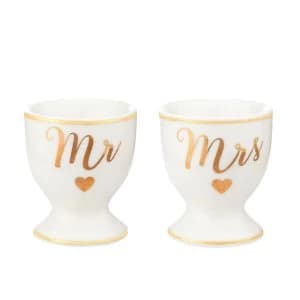 Sass & Belle Gold Mr & Mrs Egg Cups