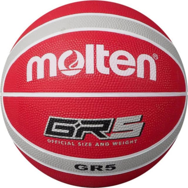 Molten Bgr Rubber Basketball In Red/silver - Perfect For Indoor Training And Drills