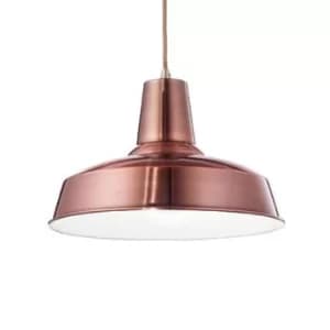 Moby 1 Light Dome Ceiling Pendant Copper, E27