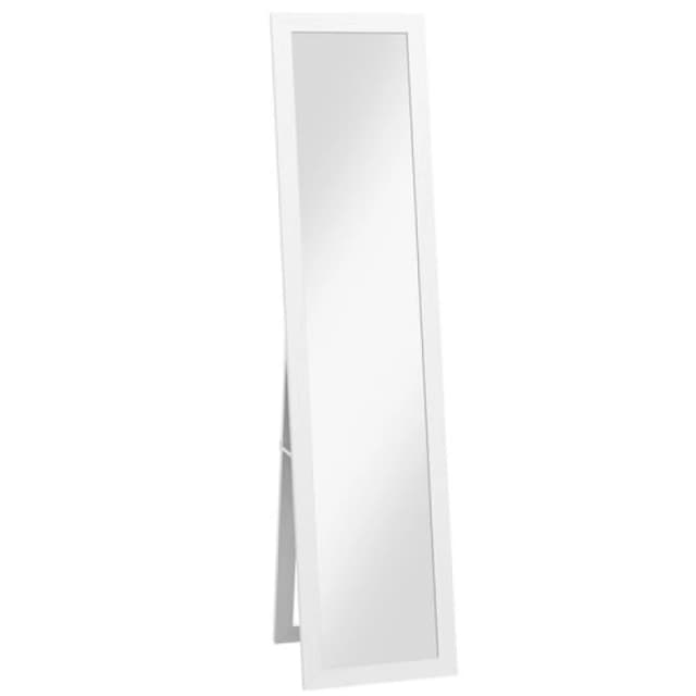 Homcom Full Length Mirror, Farmhouse Wall Mirror, Hanging & Freestanding, White 831-695V00WT