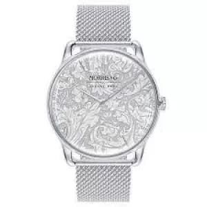August Berg x Morris & Co Pure Silver Bachelors Button Ss Mesh 38Mm Watch M1BB0538E20MSL