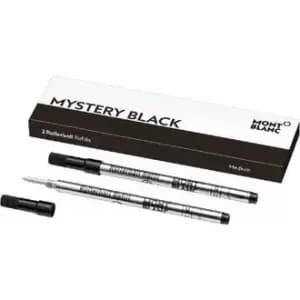 Mont Blanc Mystery Black Rollerball Twin Pack Refill - Fine Nib