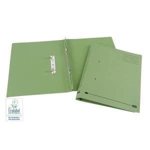 Elba Foolscap Spring Transfer File 285gsm 35mm Green Pack of 25