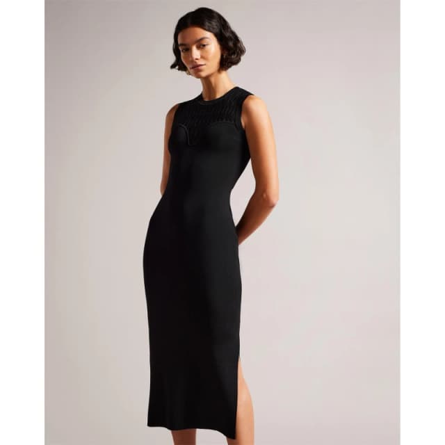 Ted Baker Womens Polyan Bodycon Dress Black female 6 (2X)