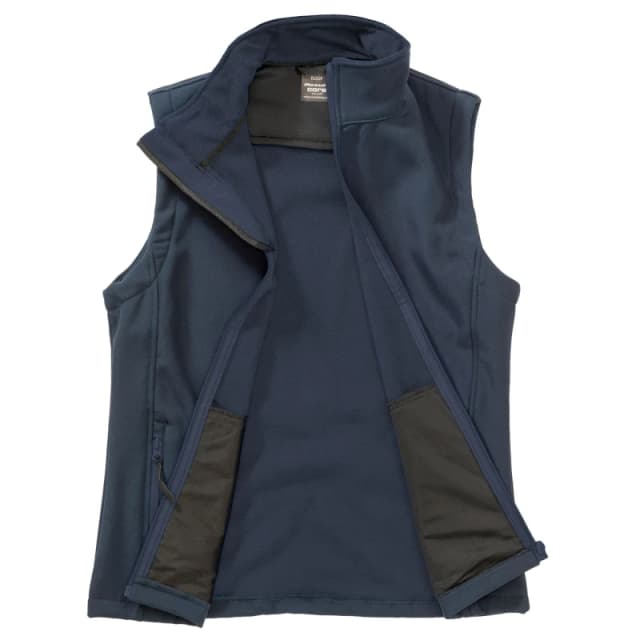 Result Result Men Printable Softshell Body Warmer in Navy Size: Small Navy S Male 5063238021082