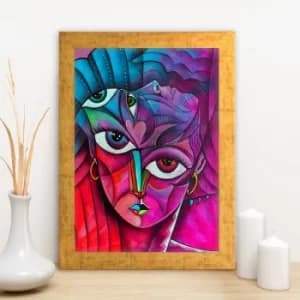 AC1535374712 Multicolor Decorative Framed MDF Painting