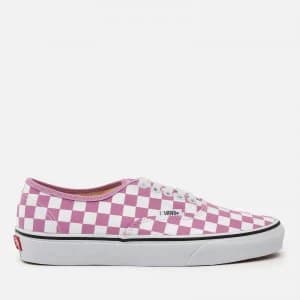 Vans Womens Checkerboard Authentic Trainers - Orchid/True White - UK 3