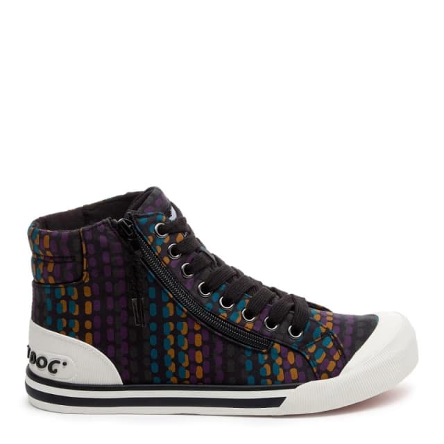 Rocket Dog Jazzin Hi Canvas Pumps Black female UK 5