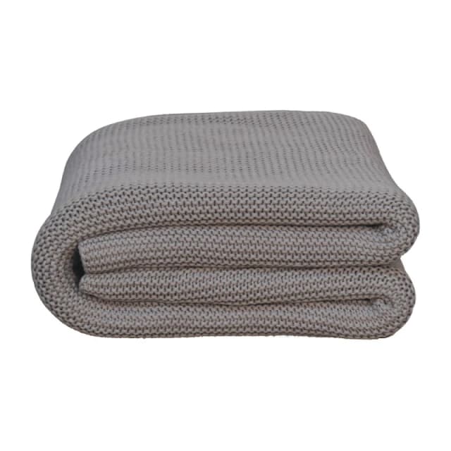 Artisan Furniture Artisan Furniture Double Grey Knitted Throw