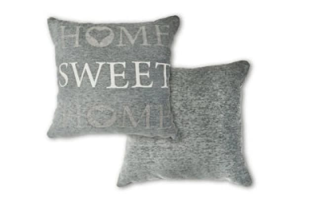 Home Sweet Home Cushion Cover In Silver