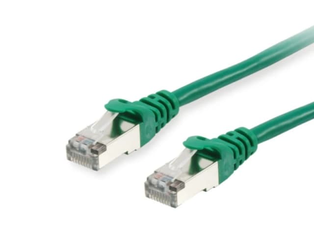 Equip Cat.6A S/FTP Patch Cable. 0.5m. Green