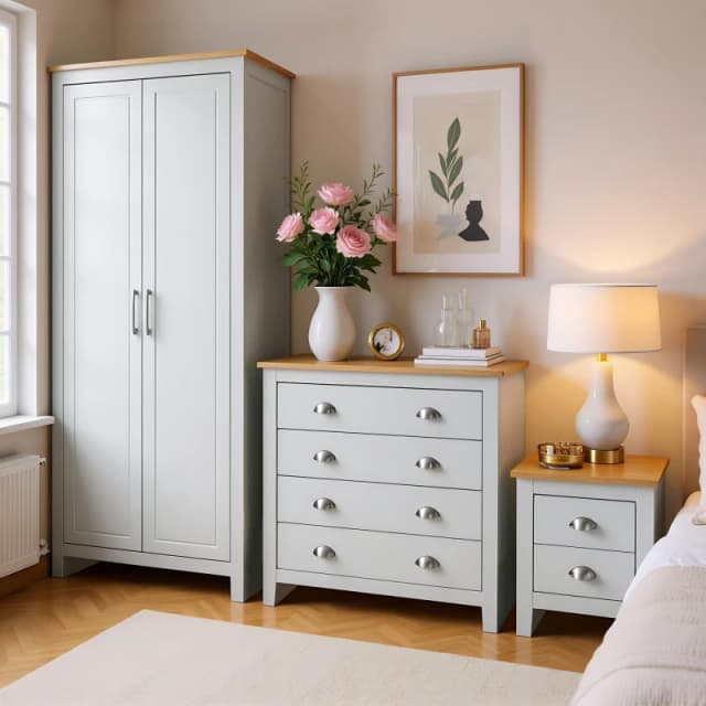 Jack Wills Lancaster 3 Piece Bedroom Set Grey unisex Set