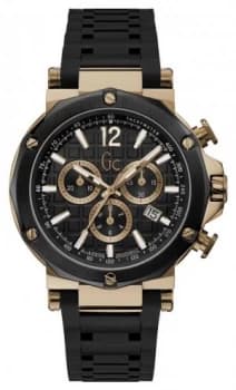 Gc Gents Silicone Black Chrono Y53008G2MF Watch