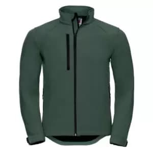 Russell Mens Water Resistant & Windproof Softshell Jacket (2XL) (Bottle Green)