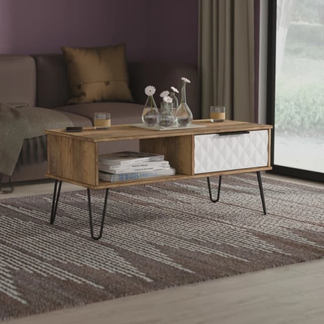 Ready Assembled 2 U Islay 1 Drawer Coffee Table (Ready Assembled) in White Size: Medium White Unisex Medium