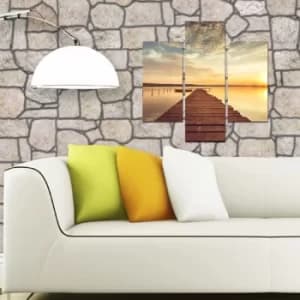 3MDF-075 Multicolor Decorative MDF Painting (3 Pieces)