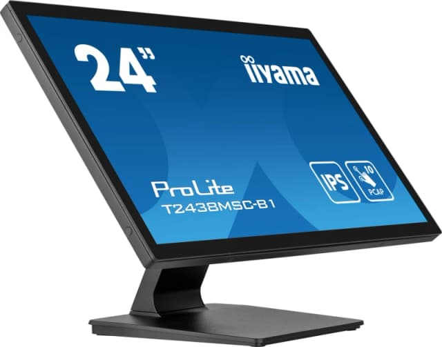 iiyama iiyama ProLite T2438MSC-B1 computer monitor 60.5cm (23.8") 1920 x 1080 pixels Full HD LED Touch Screen Black T2438MSC-B1