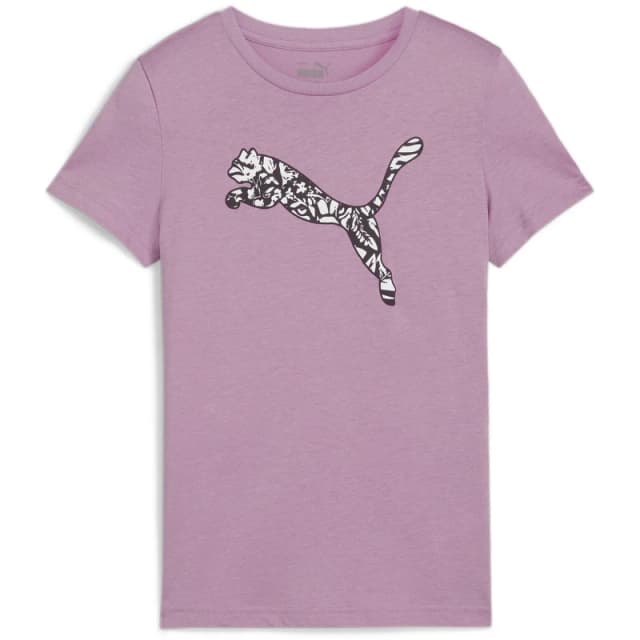 Puma Ess+ Graphic Tropicat Tee G T-Shirt Unisex Kids - Pink Pink 7 - 8 Years