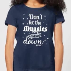Harry Potter Don't Let The Muggles Get You Down Womens T-Shirt - Navy - L
