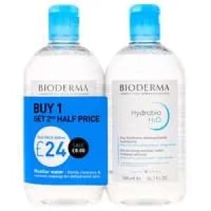 Bioderma Hydrabio H2O: Moisturising Make-Up Removing Micelle Solution Duo 500ml x 2