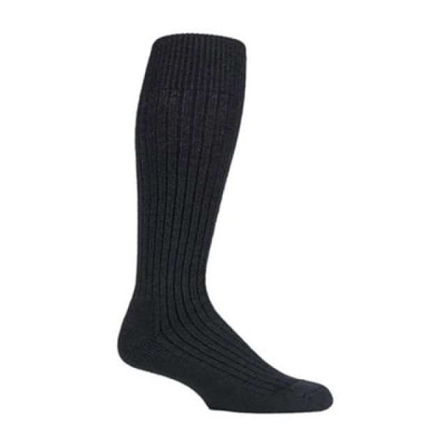 Country Pursuit Mens Knee High Wool Rich Military Action Socks - 7-11 - Black