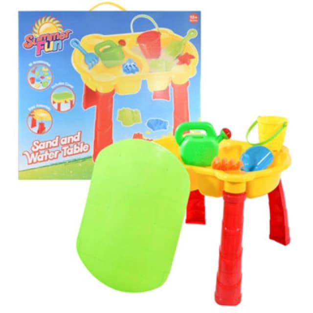 KandyToys Sand And Water Table With Lid And Accessories