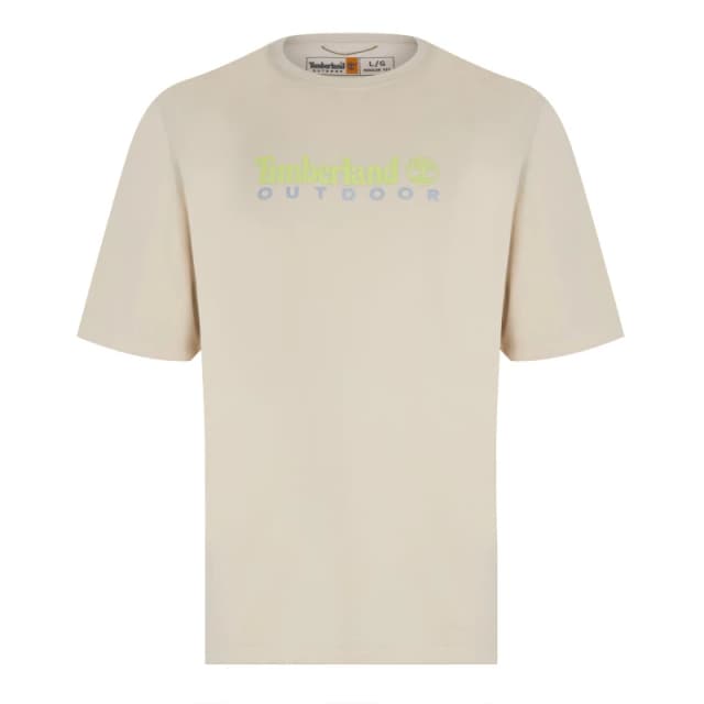Timberland Timberland Uv-Protection Logo Short Sleeve Tee - Beige Beige L