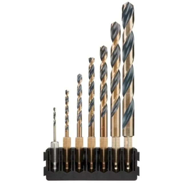 DEWALT 7 Piece Hex Shank Black and Gold Drill Bit Bar Set DT70831