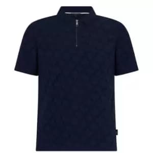 Ted Baker Coram Zip Polo Shirt - Blue