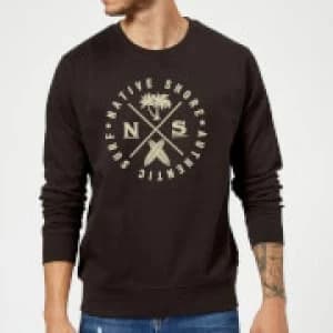 Native Shore Authentic Surf Circle Sweatshirt - Black - 5XL