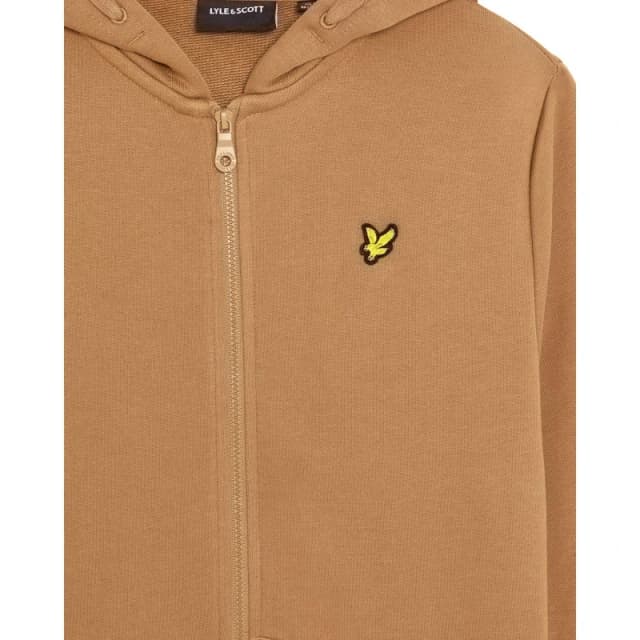 Lyle and Scott Kids Full Zip Hoodie Tigers Eye male 8-9 Years