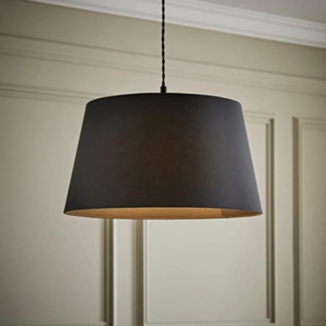 ValueLights ValueLights Aspen Grey Tapered Easy Fit Pendant Lamp Shade in Pale Grey Size: Large Pale Grey Large Unisex 5016529273950