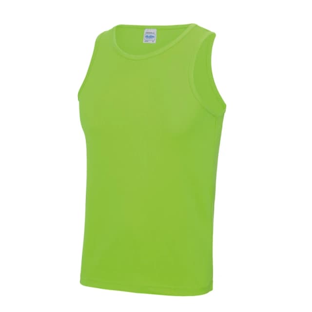 AWDis AWDis Men Just Cool Sports Gym Plain Tank Vest Top in Green Size: Medium Green M Male 5054171851645