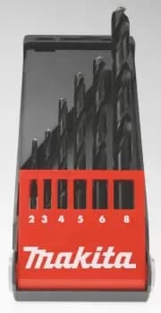 Makita 2-8mm Ground Point Drill Bit Set, 6 Piece