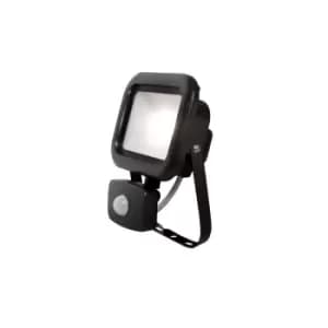 Robus REMY 10W LED Flood Light With PIR IP65 100° Black 3000K - RRE1030P-04