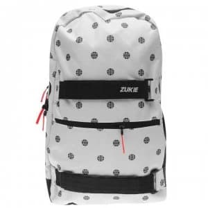 Zukie Zukie Skate Pattern Backpack Mens - White