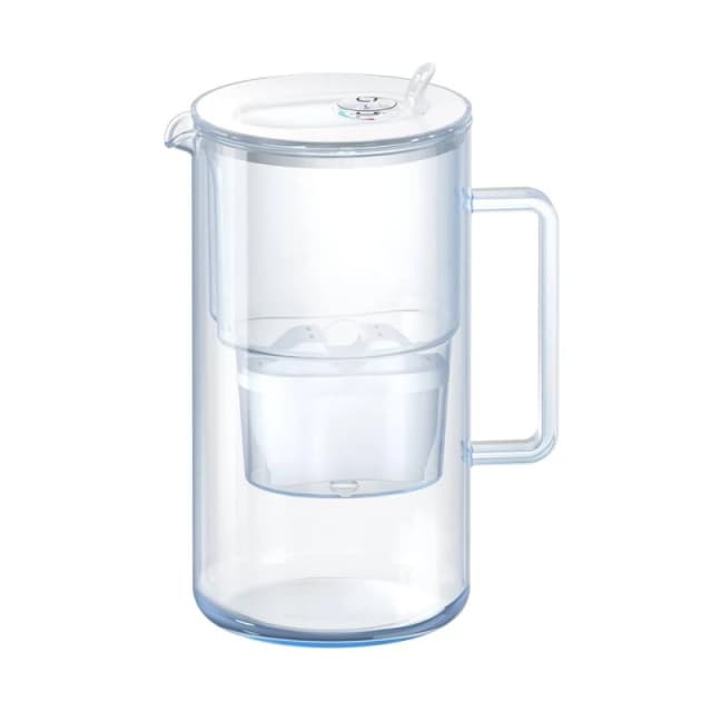 Aquaphor Glass 2.5 Litre Water Filter Jug in White with 1 x Maxfor+ filter Size: 2.5L White Unisex 2.5L
