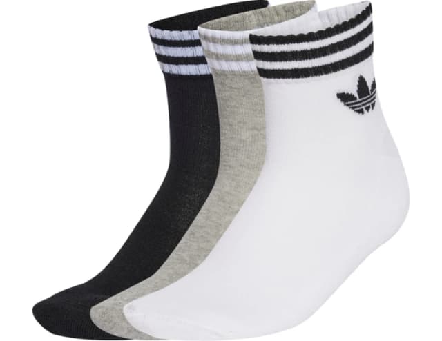 Adidas Originals 3 Stripes Ankle 3er Pack Socks White XL