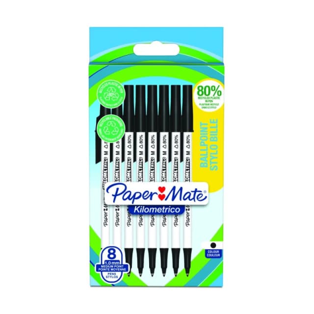 Newell Brands Paper Mate Kilometrico Ballpen BK PK8