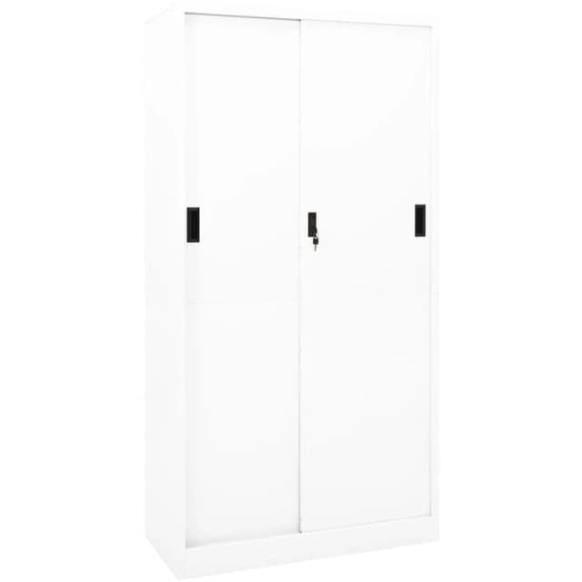 VIDAXL Office Cabinet with Sliding Door White 90x40x180cm Steel vidaXL 8720286563892