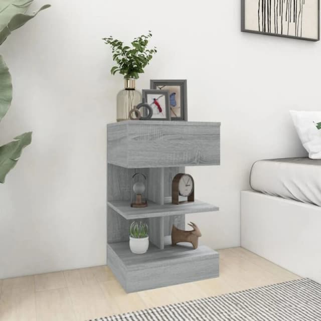 Vidaxl Bedside Cabinets 2 Pcs Grey Sonoma 40X35X65cm Engineered Wood, Grey 816044