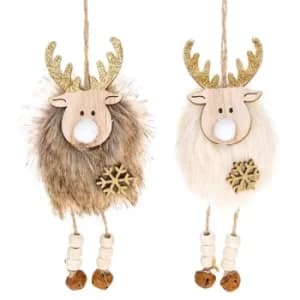Yuletide Craft Natural Hanging Reindeer
