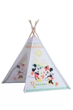 Disney Mickey and Minnie Tepee Wooden Pole Tent