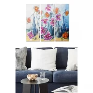 MDF7993460 Multicolor Decorative MDF Painting (3 Pieces)