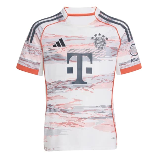 adidas Bayern Munich Away Shirt 2025 2026 Juniors White male 7-8 Years